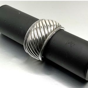 David YURMAN Sterling Silver cuff bracelet with diamonds